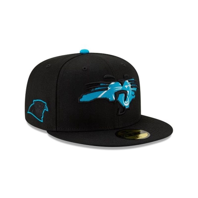 Sapca New Era Carolina Panthers NFL State Logo Reflect 59FIFTY Fitted - Negrii